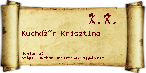Kuchár Krisztina névjegykártya