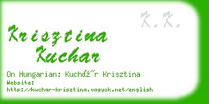 krisztina kuchar business card